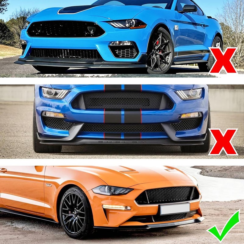 Gear Up Front Bumper Lip Spoiler for Ford Mustang GT 2018-2023 Matte Black Front Bumper Chin Splitter Diffuser Protector Guard - Image 2